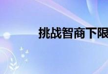 挑战智商下限（挑战你的智商）