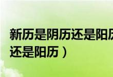 新历是阴历还是阳历生日撞一起（新历是阴历还是阳历）