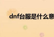 dnf台服是什么意思（dnf台服怎么玩）