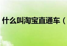 什么叫淘宝直通车（淘宝直通车是什么意思）