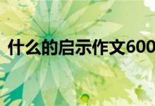 什么的启示作文600字（的启示作文600字）