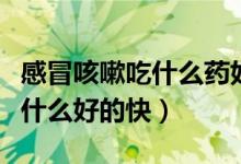 感冒咳嗽吃什么药好得快最有效（感冒咳嗽吃什么好的快）