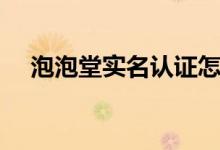 泡泡堂实名认证怎么弄（泡泡堂防沉迷）