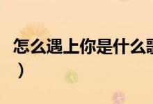 怎么遇上你是什么歌（怎么遇见你怎么爱上你）