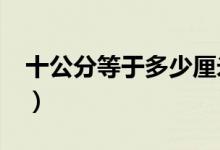 十公分等于多少厘米?（十公分等于多少厘米）