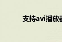 支持avi播放器（avi播放软件）