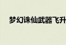 梦幻诛仙武器飞升技能（梦幻诛仙武器）