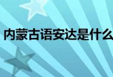 内蒙古语安达是什么意思（安达是什么意思）