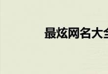 最炫网名大全男（最炫网名）