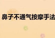 鼻子不通气按摩手法（鼻子不通气按摩图解）
