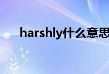 harshly什么意思中文翻译（harshly）