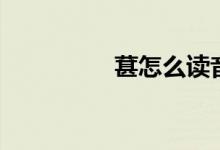 葚怎么读音（葚怎么读）