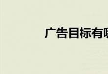 广告目标有哪些（广告目标）