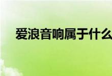 爱浪音响属于什么档次（爱浪音响官网）