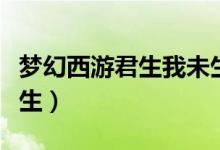 梦幻西游君生我未生是谁（梦幻西游君生我未生）