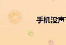 手机没声音了怎么恢复
